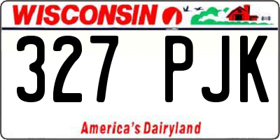 WI license plate 327PJK