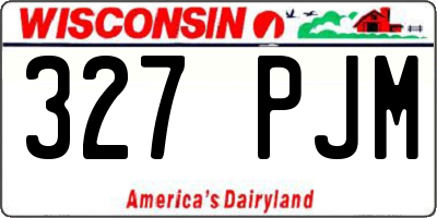 WI license plate 327PJM