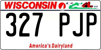 WI license plate 327PJP