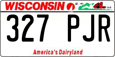 WI license plate 327PJR