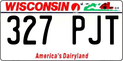 WI license plate 327PJT