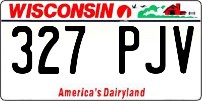 WI license plate 327PJV