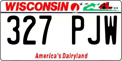 WI license plate 327PJW