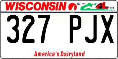 WI license plate 327PJX