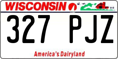 WI license plate 327PJZ