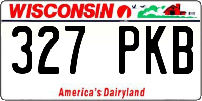WI license plate 327PKB