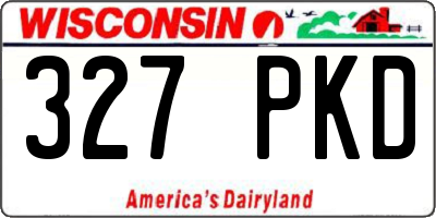WI license plate 327PKD