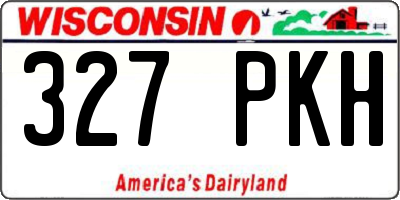 WI license plate 327PKH