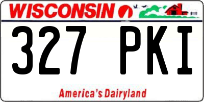 WI license plate 327PKI