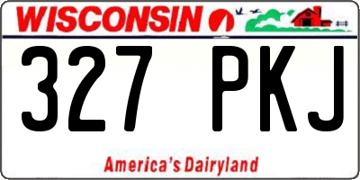WI license plate 327PKJ