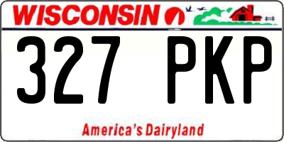 WI license plate 327PKP
