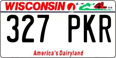 WI license plate 327PKR