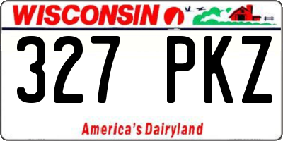 WI license plate 327PKZ