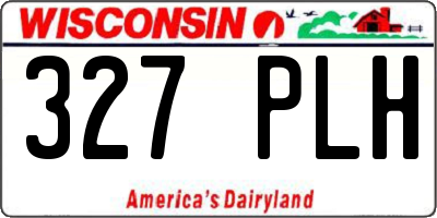 WI license plate 327PLH