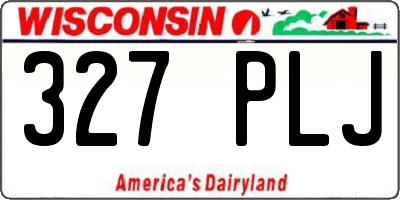 WI license plate 327PLJ