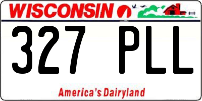 WI license plate 327PLL