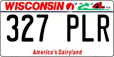 WI license plate 327PLR