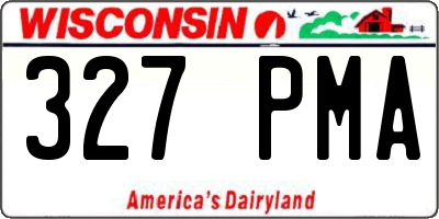 WI license plate 327PMA