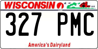WI license plate 327PMC
