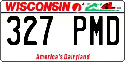 WI license plate 327PMD