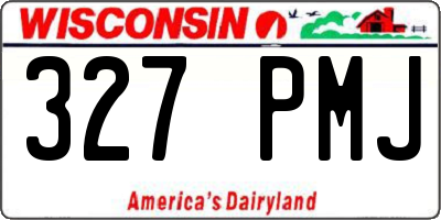 WI license plate 327PMJ