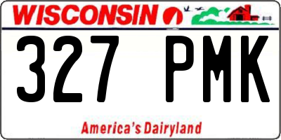 WI license plate 327PMK