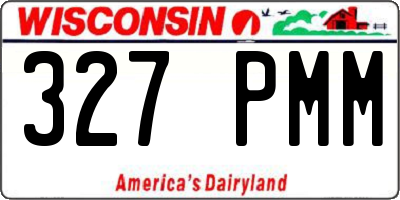 WI license plate 327PMM