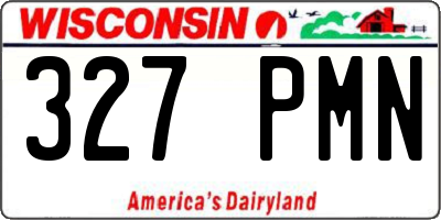 WI license plate 327PMN