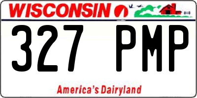 WI license plate 327PMP