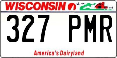 WI license plate 327PMR