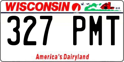 WI license plate 327PMT
