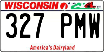 WI license plate 327PMW
