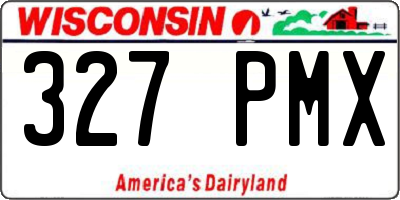 WI license plate 327PMX