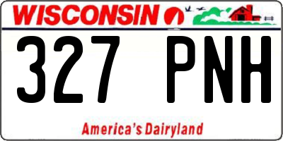 WI license plate 327PNH