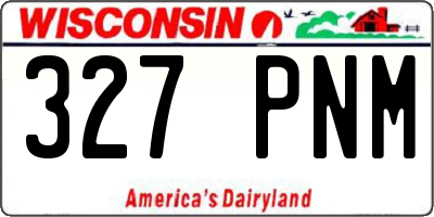 WI license plate 327PNM