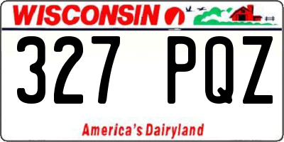 WI license plate 327PQZ