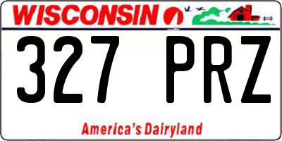 WI license plate 327PRZ