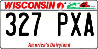 WI license plate 327PXA