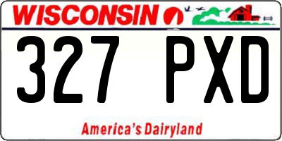 WI license plate 327PXD