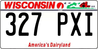 WI license plate 327PXI