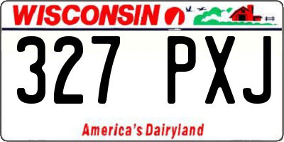 WI license plate 327PXJ