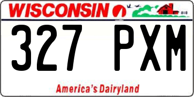 WI license plate 327PXM