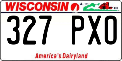 WI license plate 327PXO