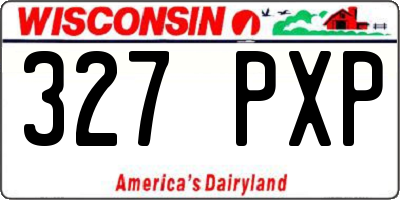 WI license plate 327PXP
