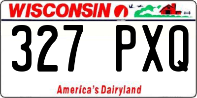 WI license plate 327PXQ