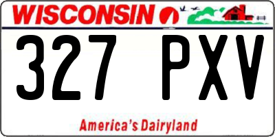 WI license plate 327PXV