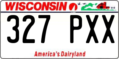WI license plate 327PXX