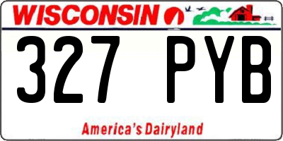 WI license plate 327PYB