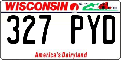 WI license plate 327PYD