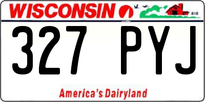 WI license plate 327PYJ